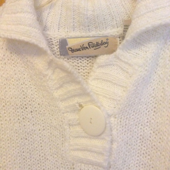 Diane Von Furstenberg Ivory Vintage Sweater, Winter, Warm, Pullover - Picture 6 of 6